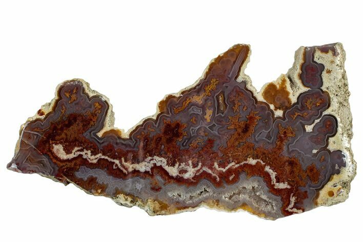 Polished Cathedral Agate Slab - Gorgeous Purple Bands #302889